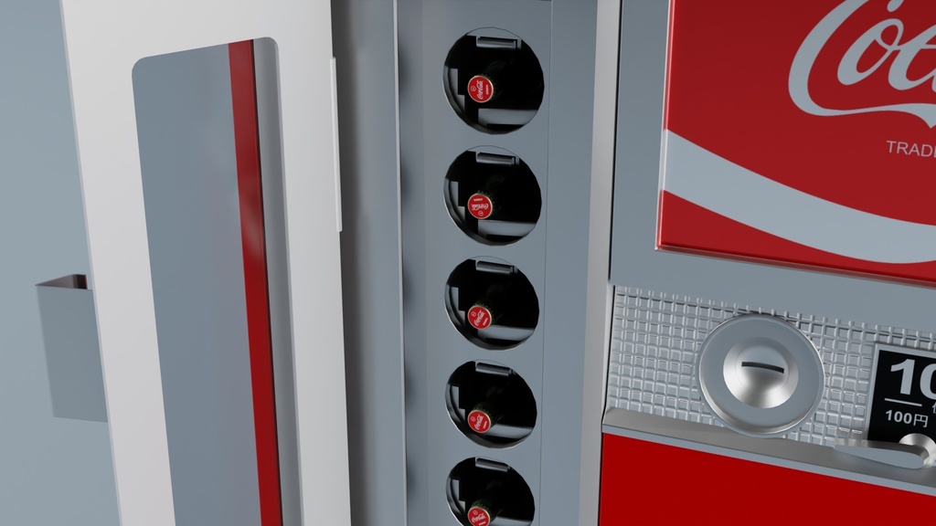 レトロ自販機 3Dモデル