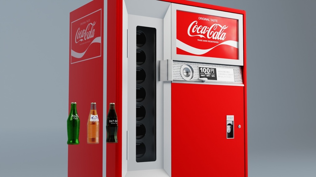 レトロ自販機 3Dモデル
