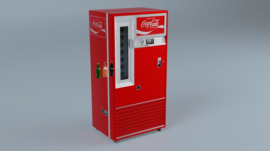 レトロ自販機 3Dモデル