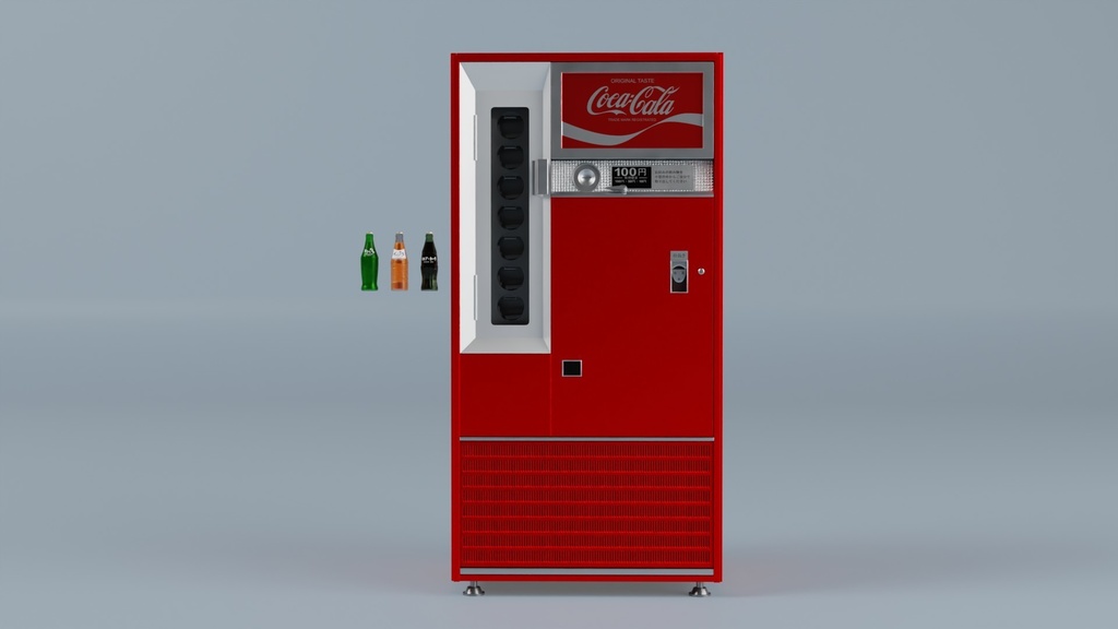 レトロ自販機 3Dモデル
