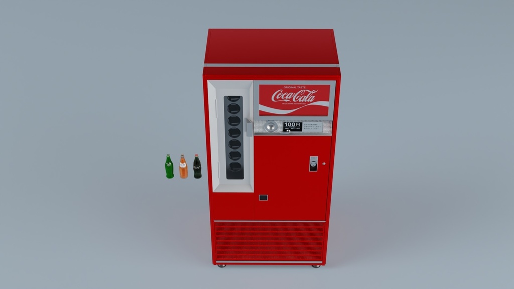 レトロ自販機 3Dモデル