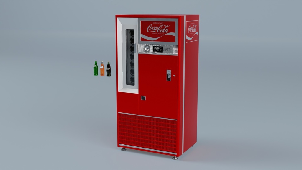 レトロ自販機 3Dモデル