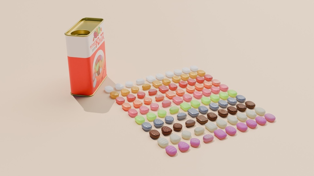 缶入りドロップス 3Dモデル