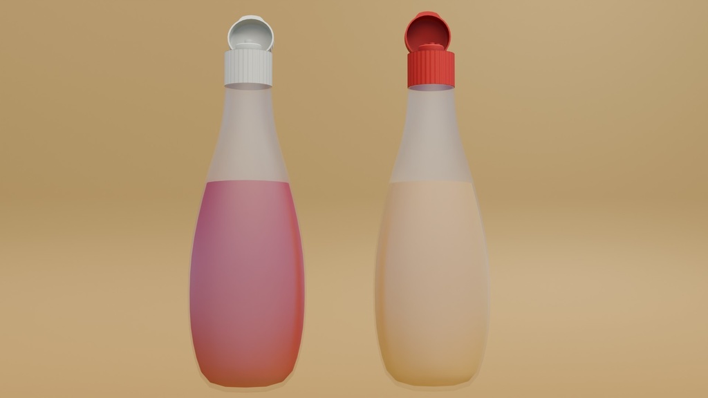 マヨネーズ&ケチャップ 3Dモデル