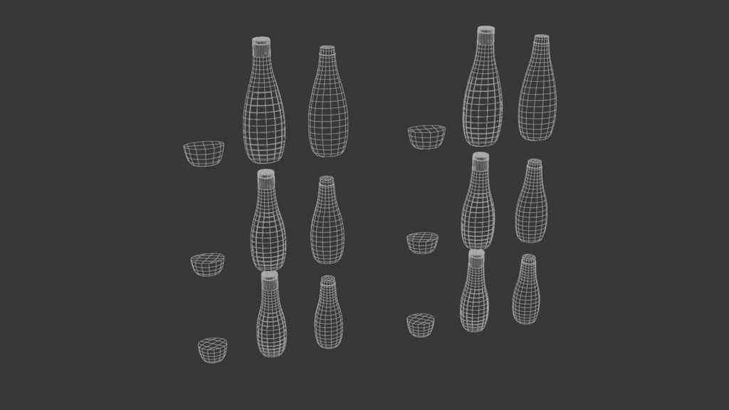 マヨネーズ&ケチャップ 3Dモデル