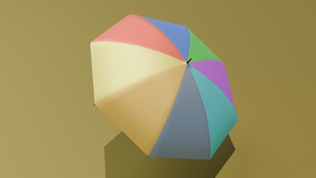 傘 3Dモデル