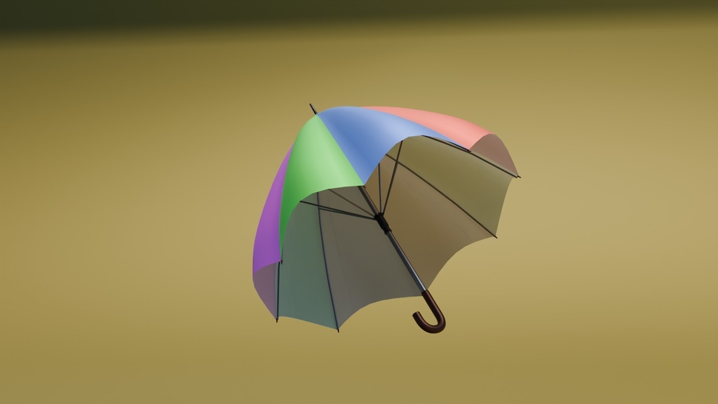 傘 3Dモデル