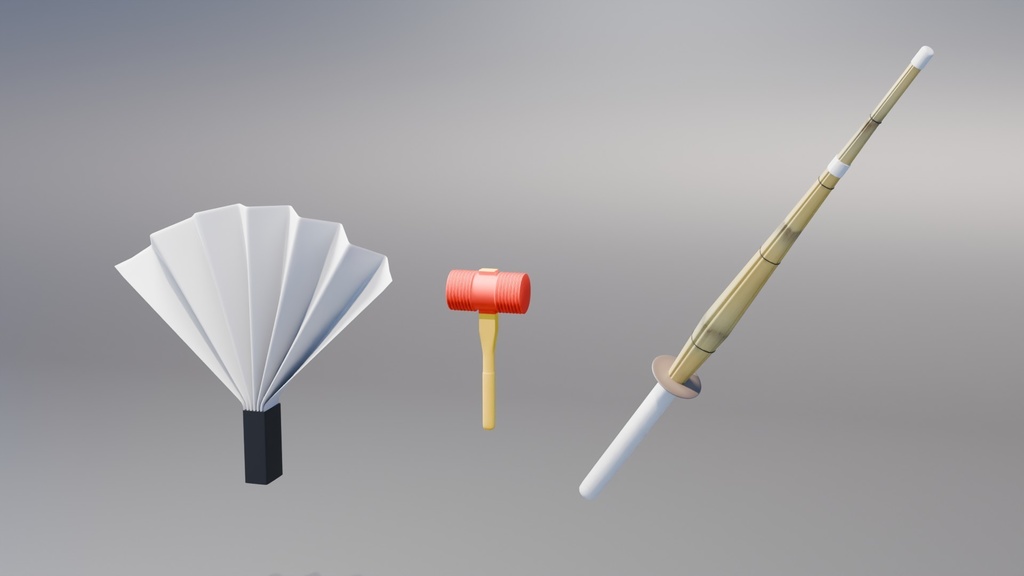 ツッコミ3点セット 3Dモデル