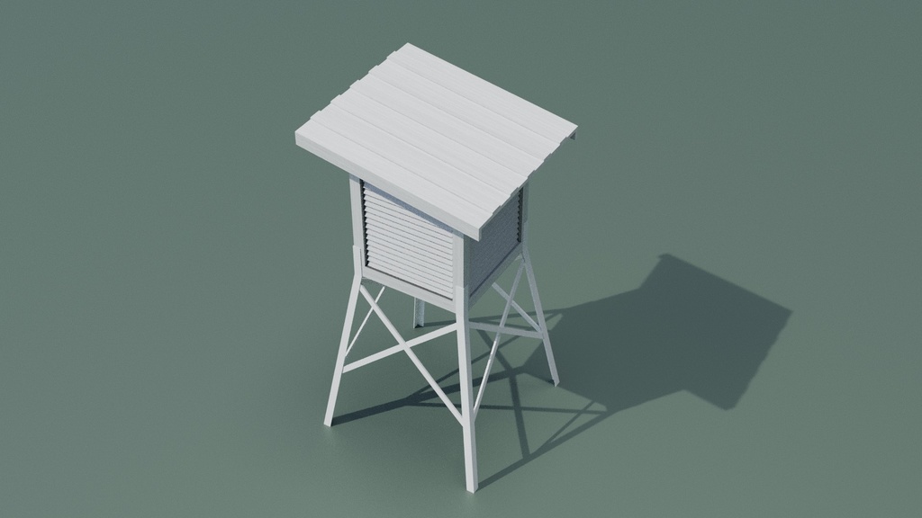 百葉箱 3Dモデル