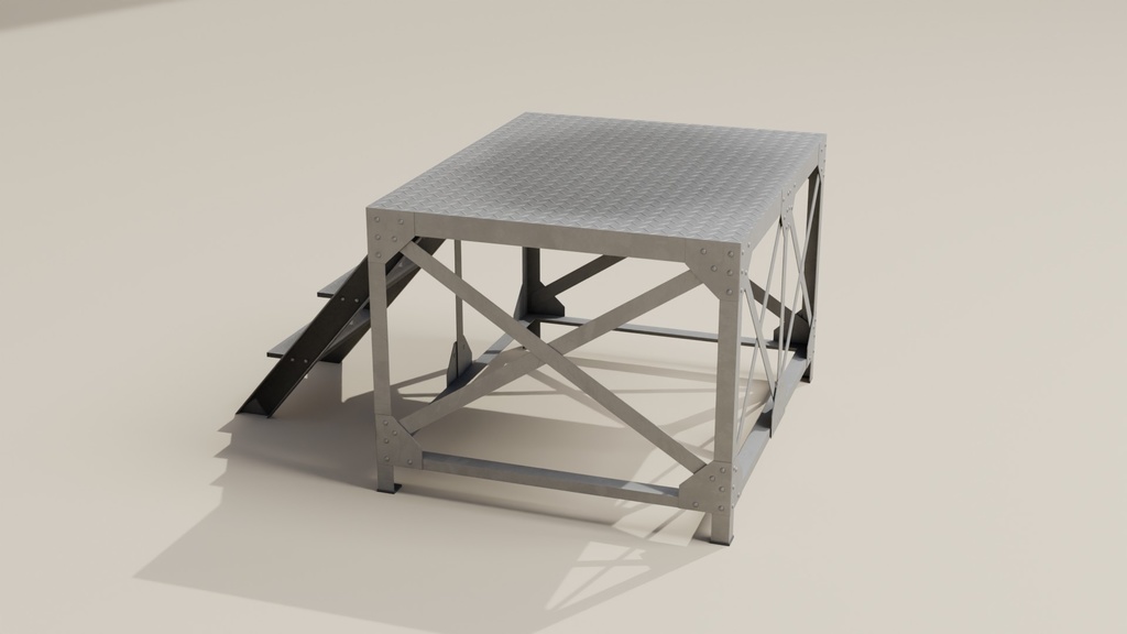 朝礼台 3Dモデル