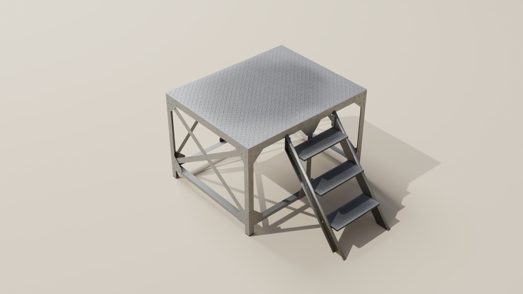 朝礼台 3Dモデル