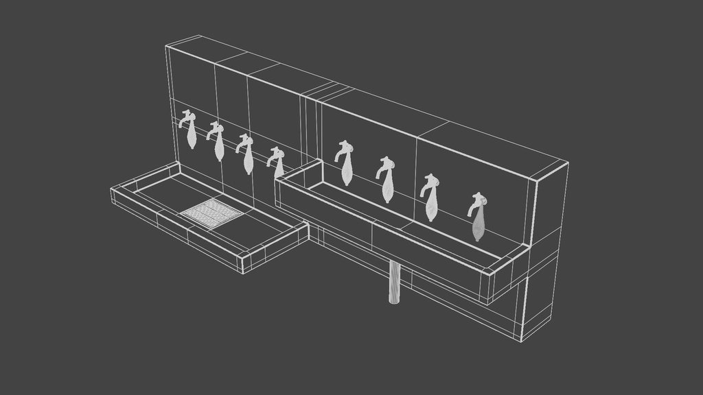 手洗い場 3Dモデル