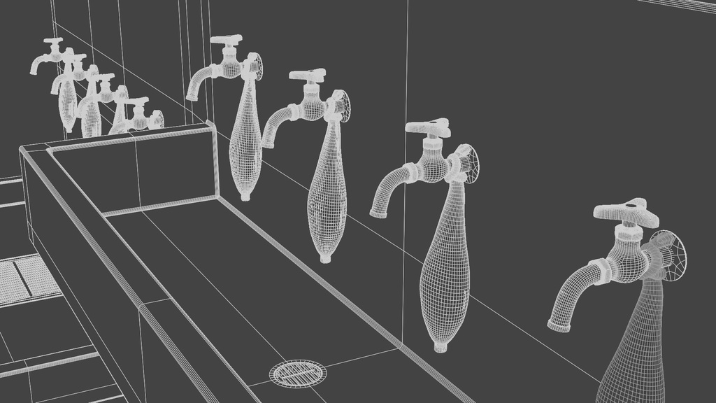 手洗い場 3Dモデル