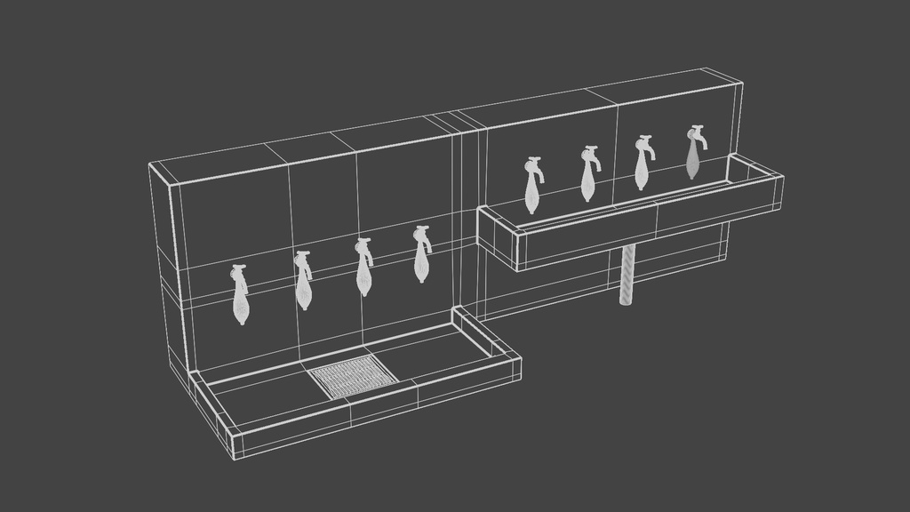 手洗い場 3Dモデル
