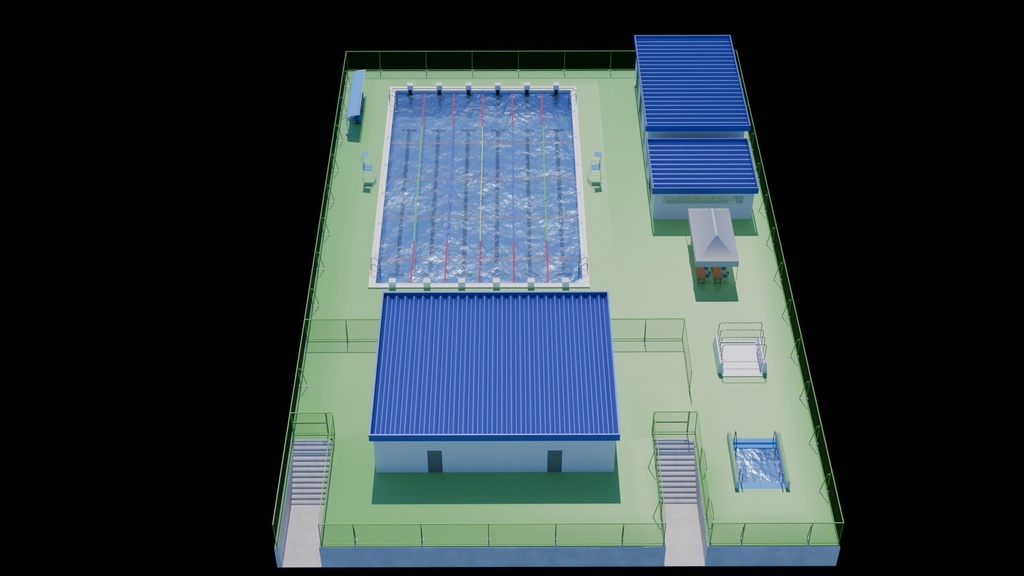 プール 3Dモデル