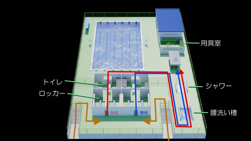 プール 3Dモデル