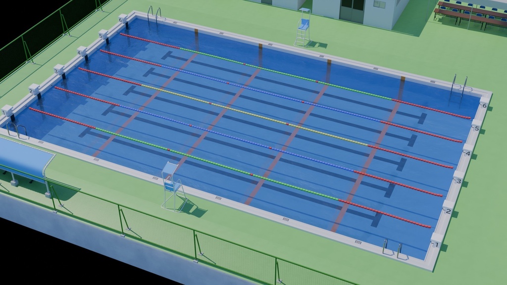 プール 3Dモデル