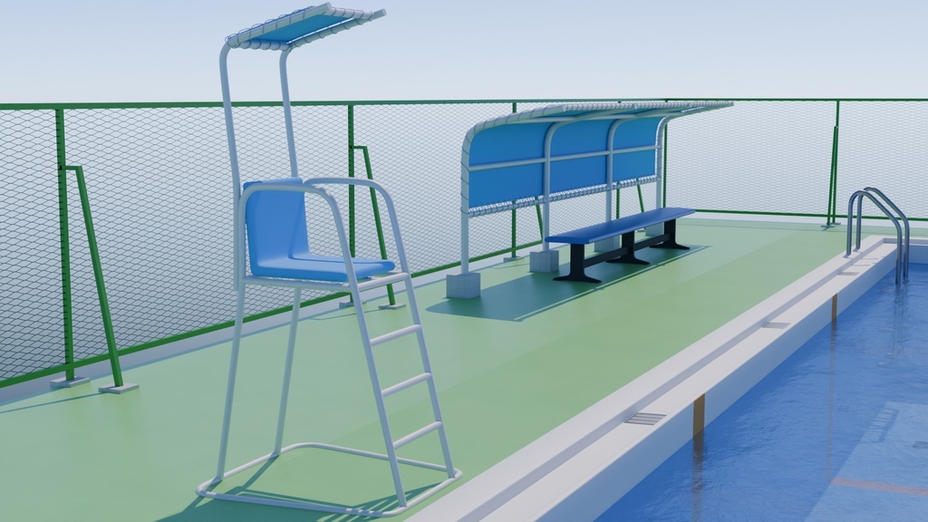 プール 3Dモデル