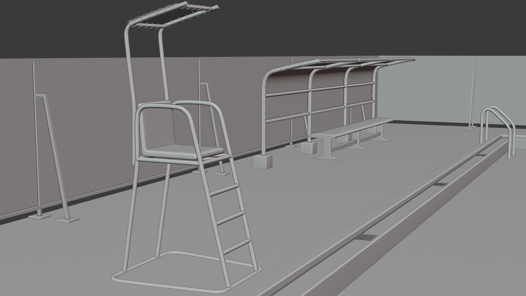 プール 3Dモデル