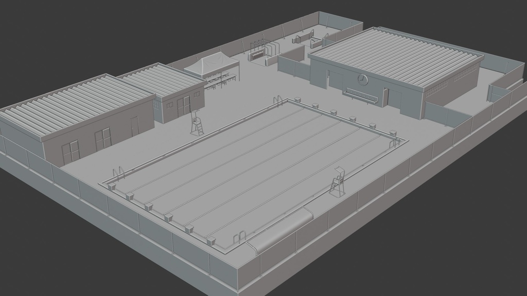 プール 3Dモデル