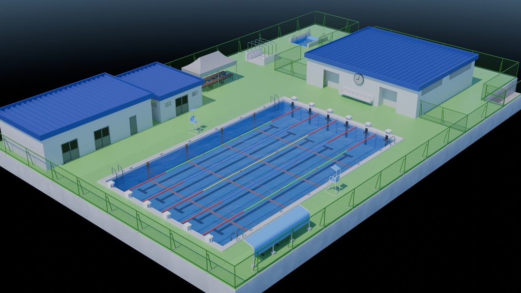 プール 3Dモデル