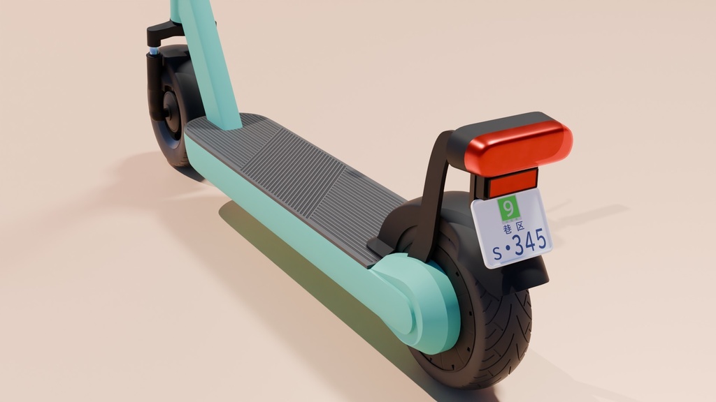 電動キックボード 3Dモデル