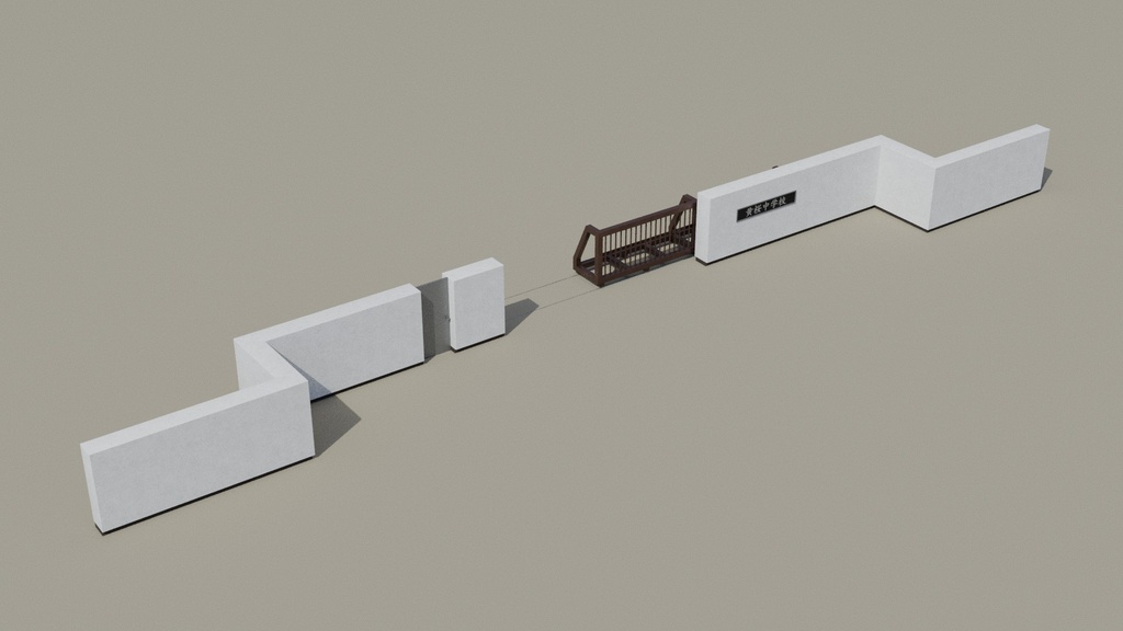校門 3Dモデル
