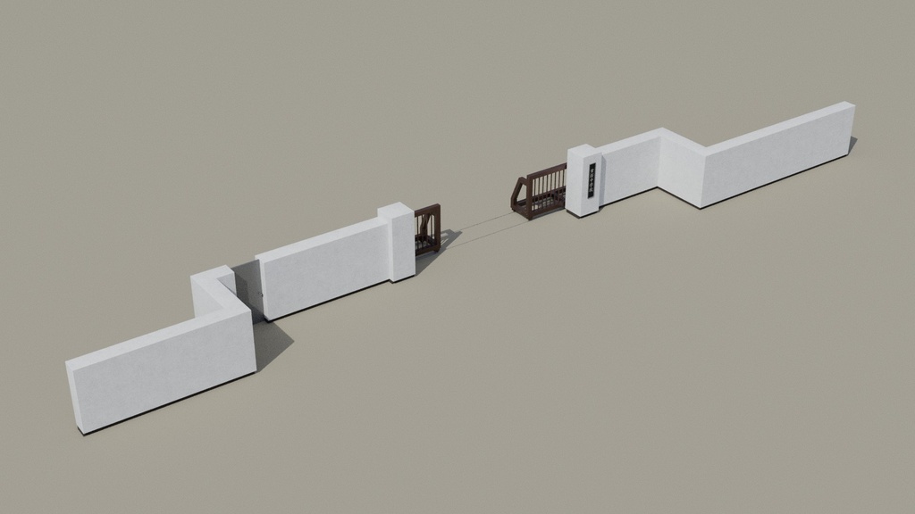 校門 3Dモデル