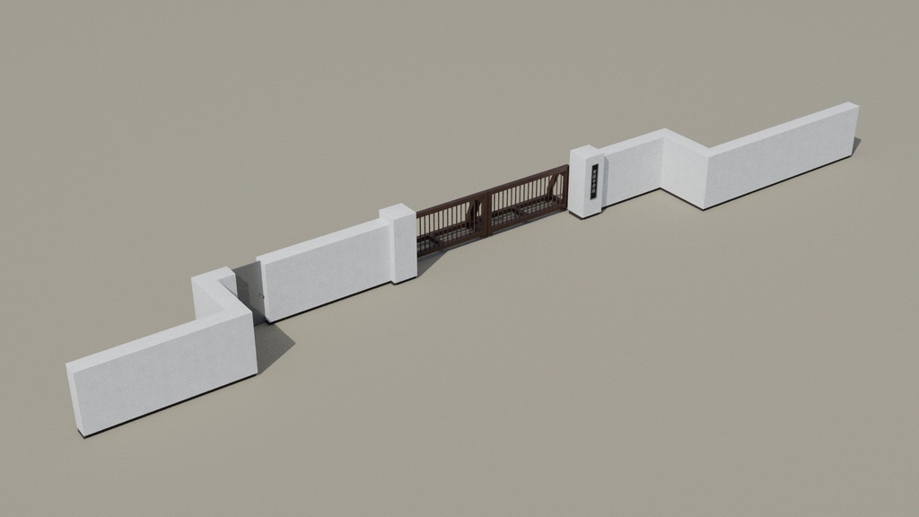 校門 3Dモデル