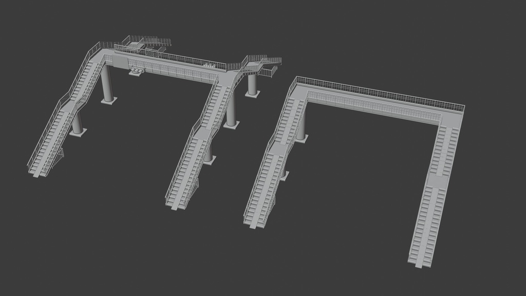 歩道橋 3Dモデル