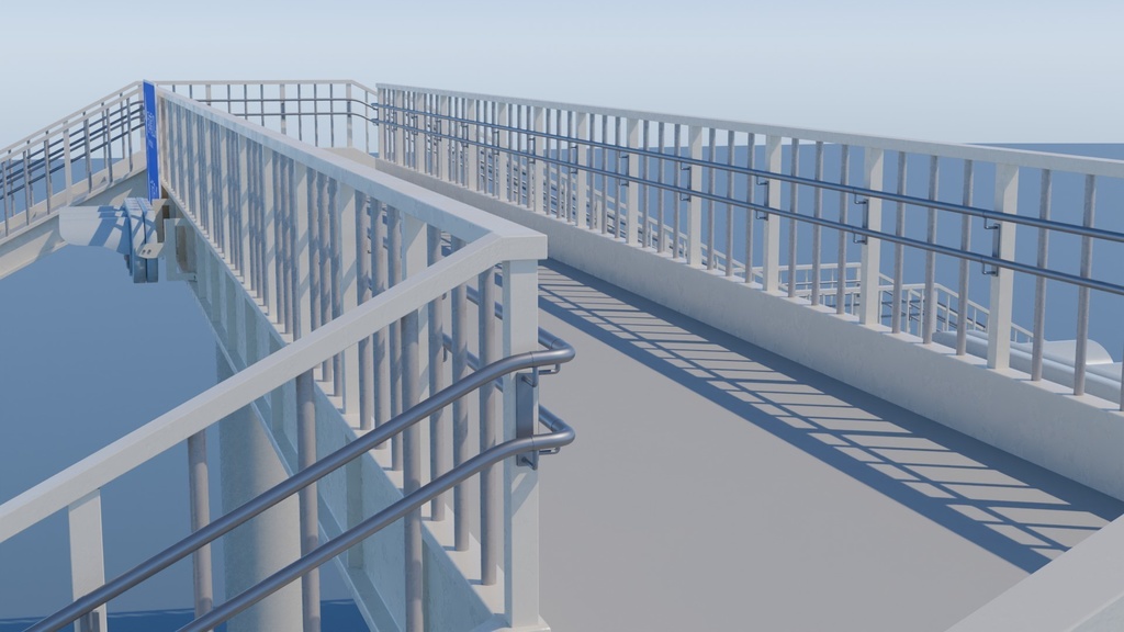 歩道橋 3Dモデル