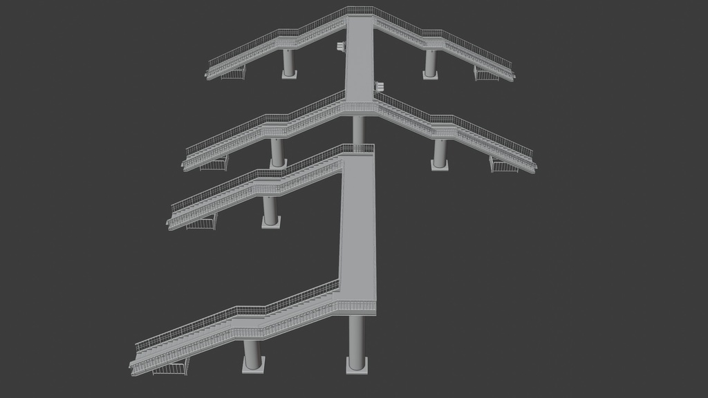 歩道橋 3Dモデル