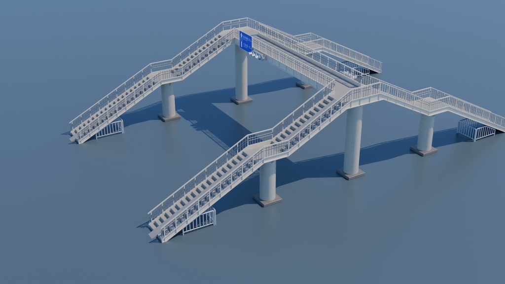 歩道橋 3Dモデル