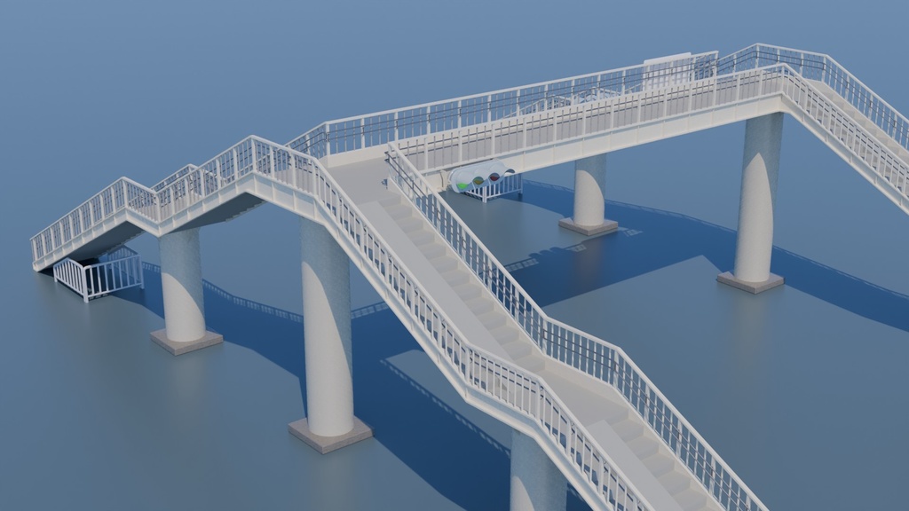 歩道橋 3Dモデル