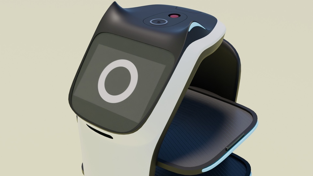 猫型配膳ロボット 3Dモデル