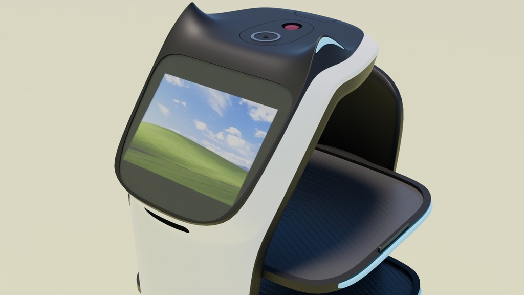 猫型配膳ロボット 3Dモデル