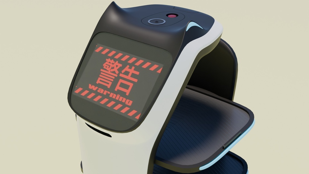 猫型配膳ロボット 3Dモデル