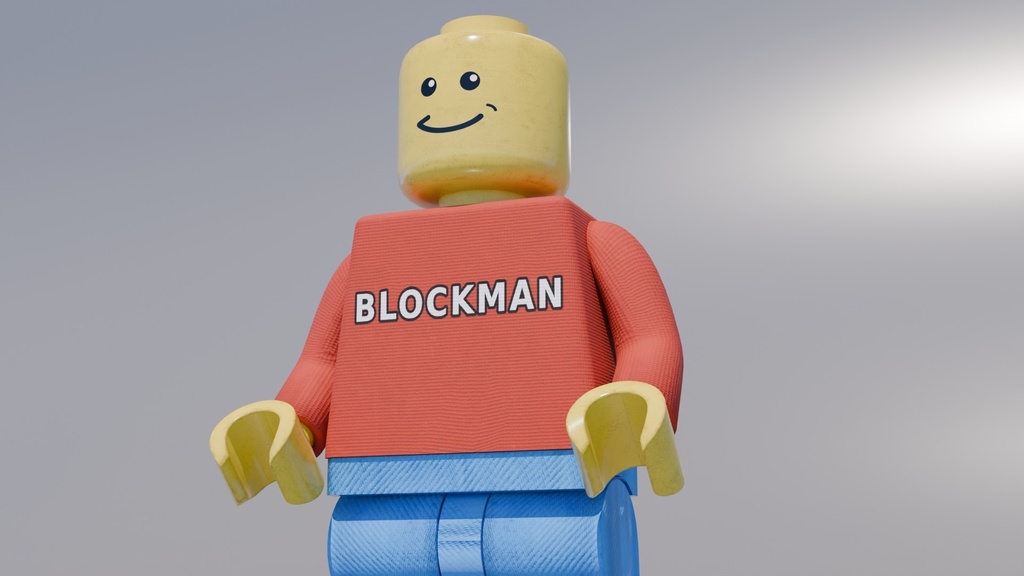 ブロックフィギュア 3Dモデル
