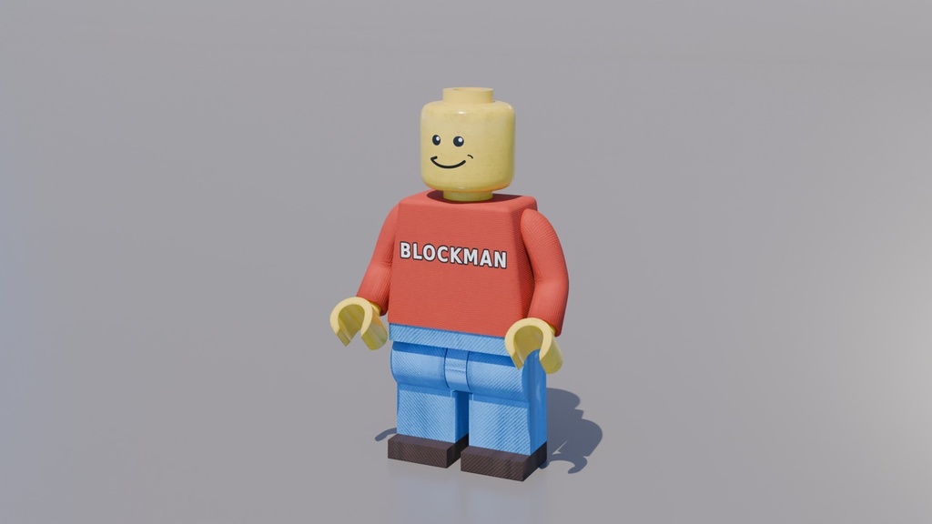 ブロックフィギュア 3Dモデル