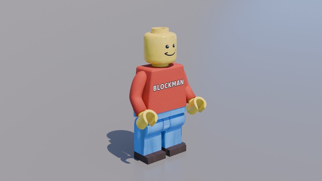 ブロックフィギュア 3Dモデル