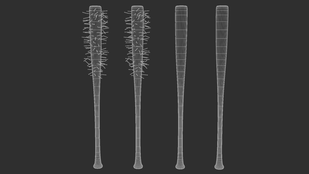 釘バット 3Dモデル