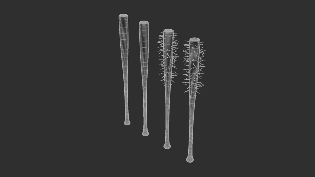 釘バット 3Dモデル