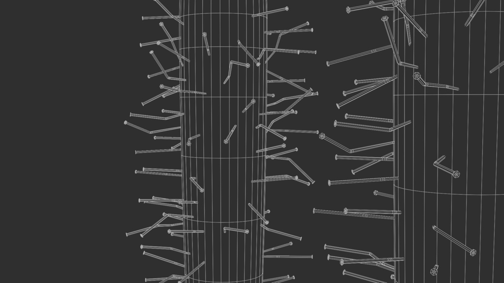 釘バット 3Dモデル