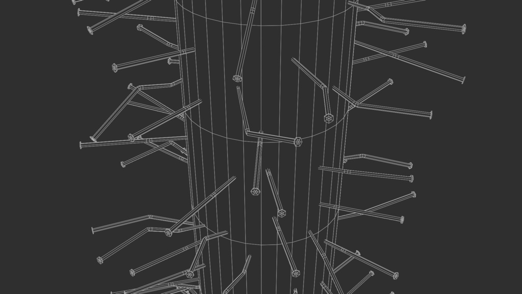 釘バット 3Dモデル