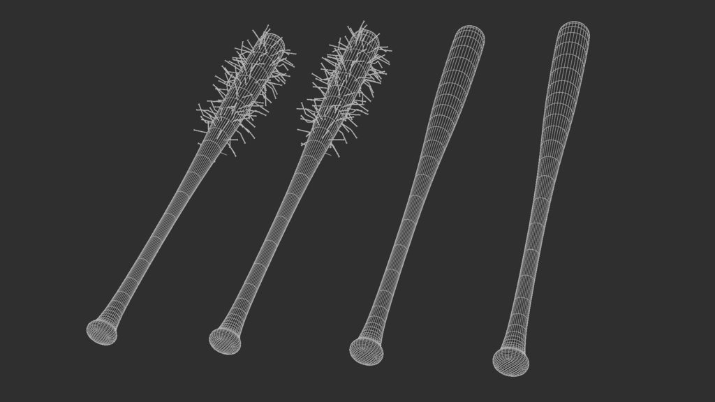 釘バット 3Dモデル