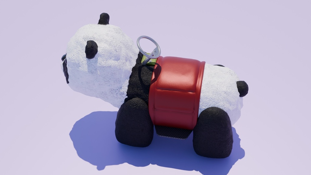 パンダの乗り物 3Dモデル