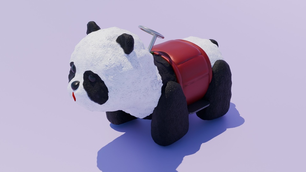 パンダの乗り物 3Dモデル