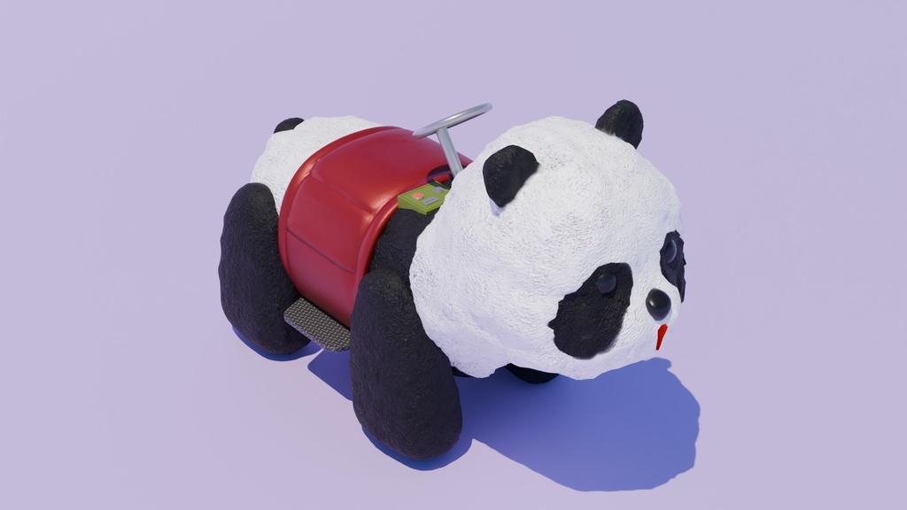 パンダの乗り物 3Dモデル
