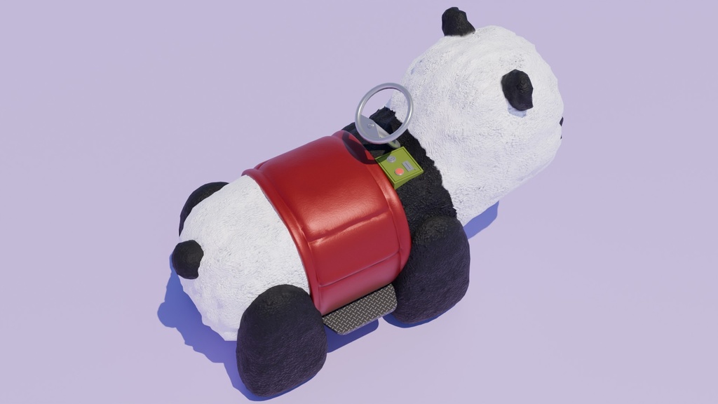 パンダの乗り物 3Dモデル