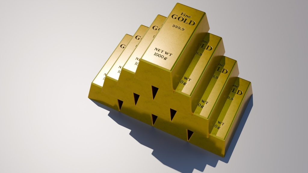 24k金インゴット 3Dモデル